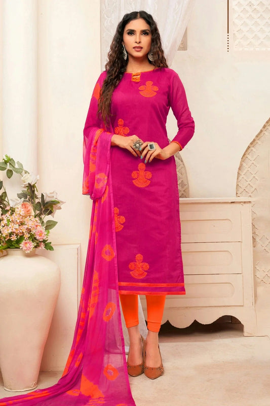 Pink Colour Unstitched Modal Silk Straight Suit US1161134