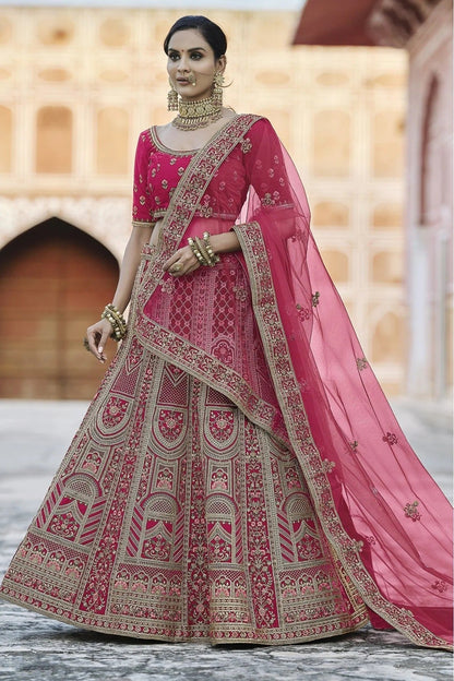 Pink Colour Velvet Hand Work Lehenga Choli LC1080111