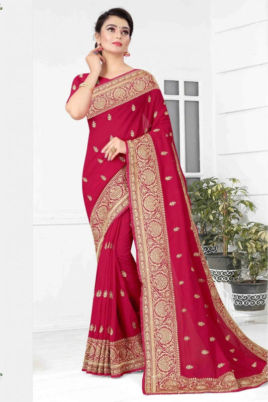 Pink Colour Vichitra Silk Designer Saree SD1120707