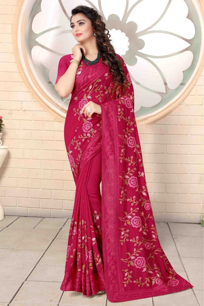 Pink Colour Vichitra Silk Designer Saree SD1120723