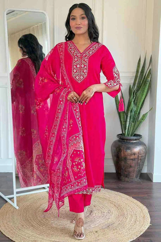 Pink Colour Viscose Stitched Suit SS1112994