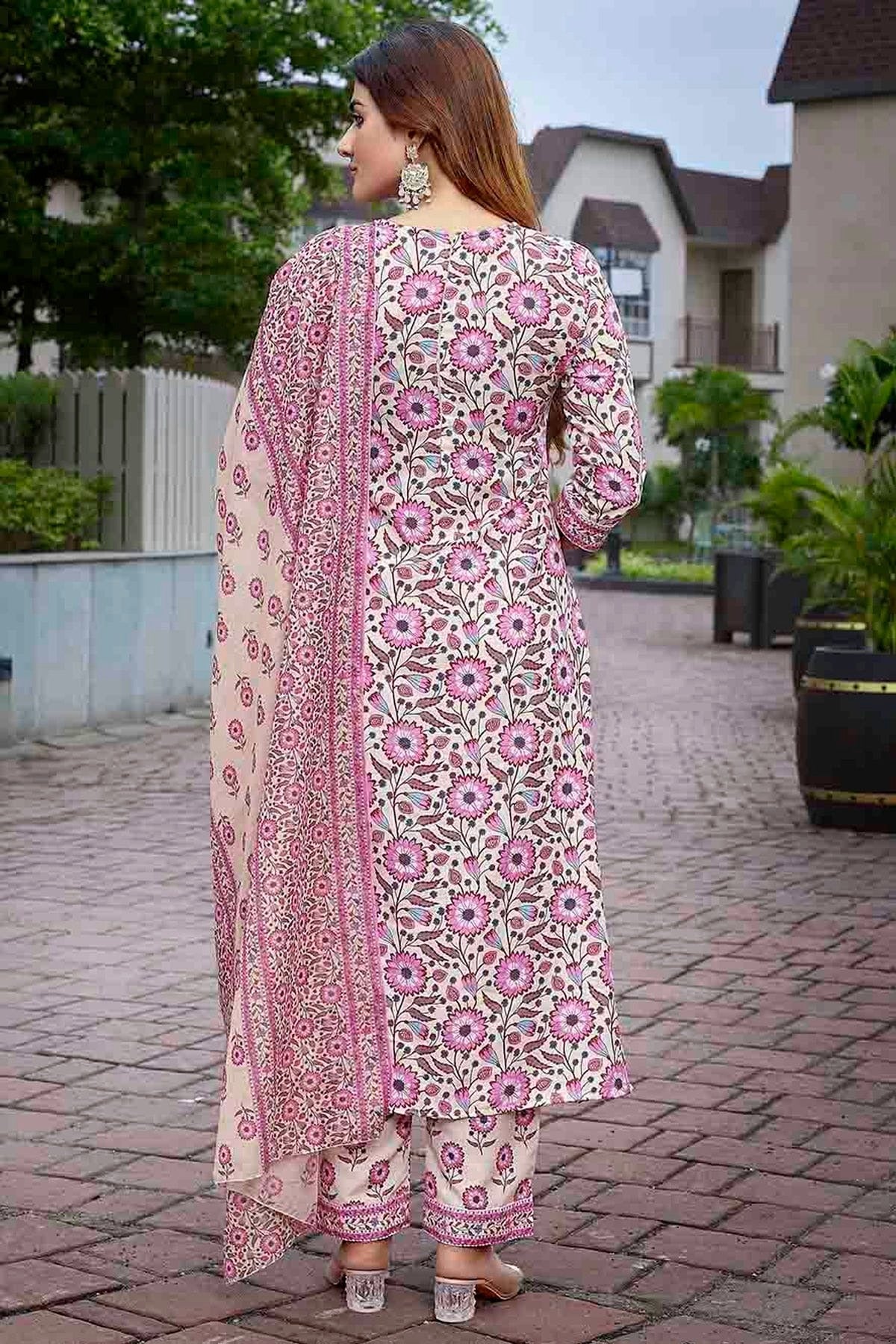 Pink Colour Viscose Stitched Suit SS1113335 A