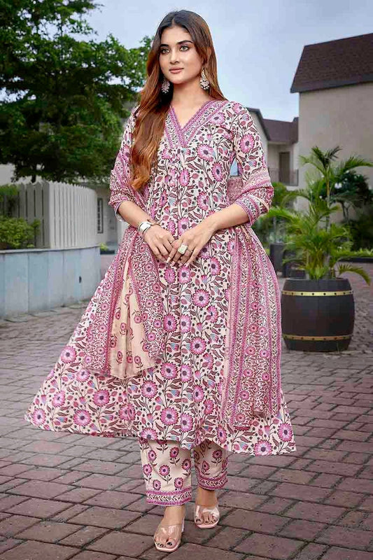 Pink Colour Viscose Stitched Suit SS1113335