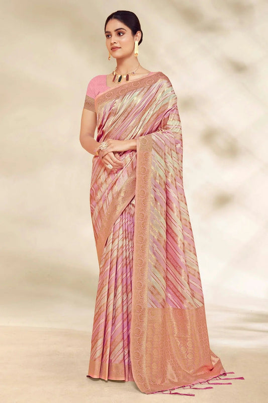 Pink Colour Woven Work Cotton Saree SD1101937