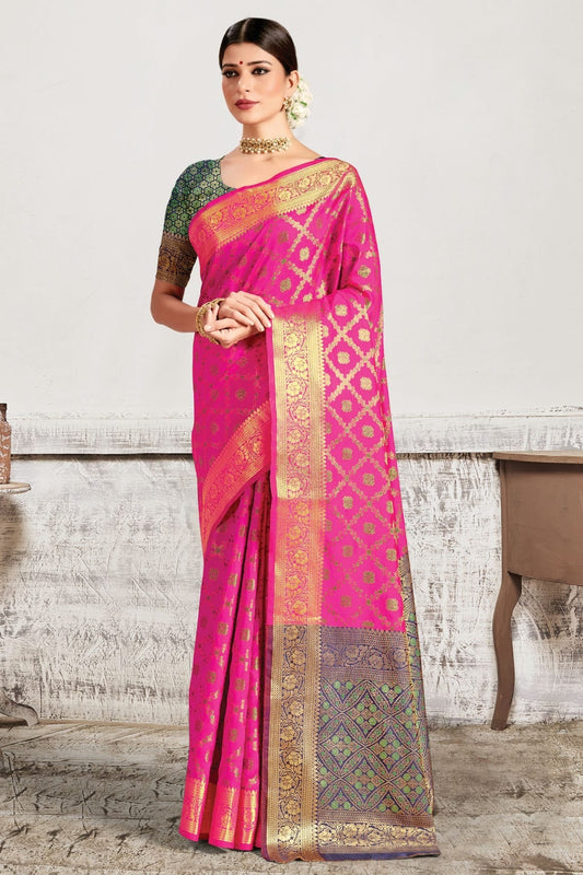 Pink Colour Woven Work Patola Silk Saree SD1101317