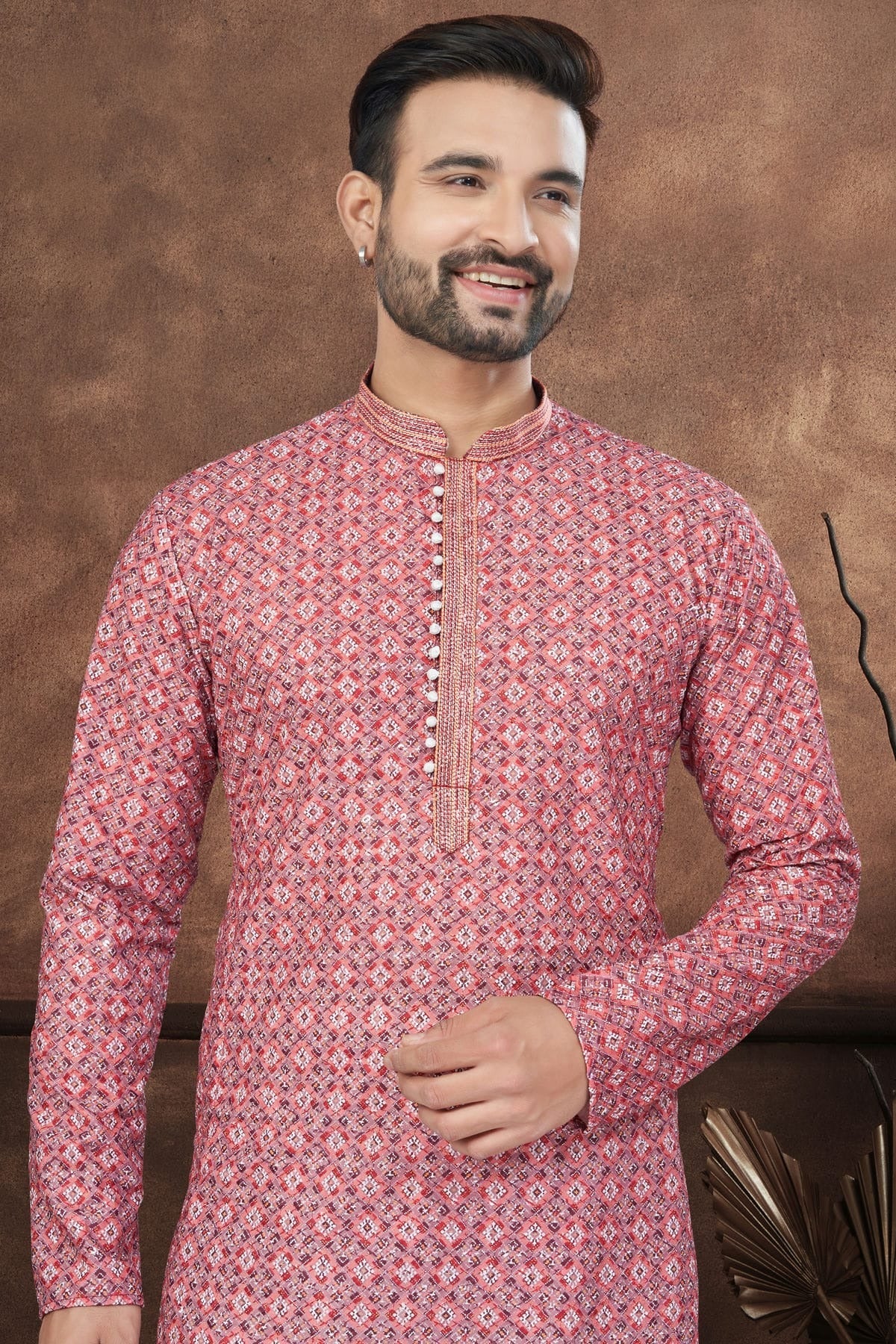 Pink Soft Rayon Kurta Pajama KP1040672 A