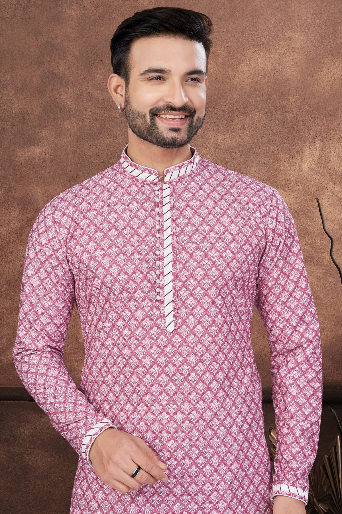 Pink Soft Rayon Kurta Pajama KP1040687 A