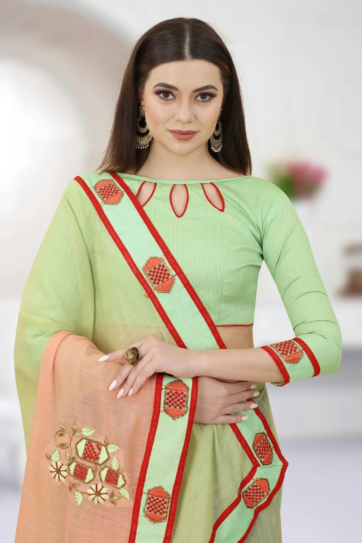 Pista Green Colour Art Silk Designer Saree LC1121314 A