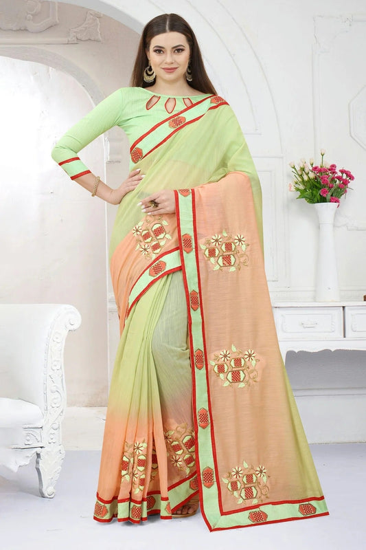 Pista Green Colour Art Silk Designer Saree LC1121314