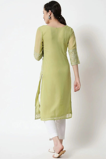 Pista Green Colour Georgette Kurti KR1111277 A