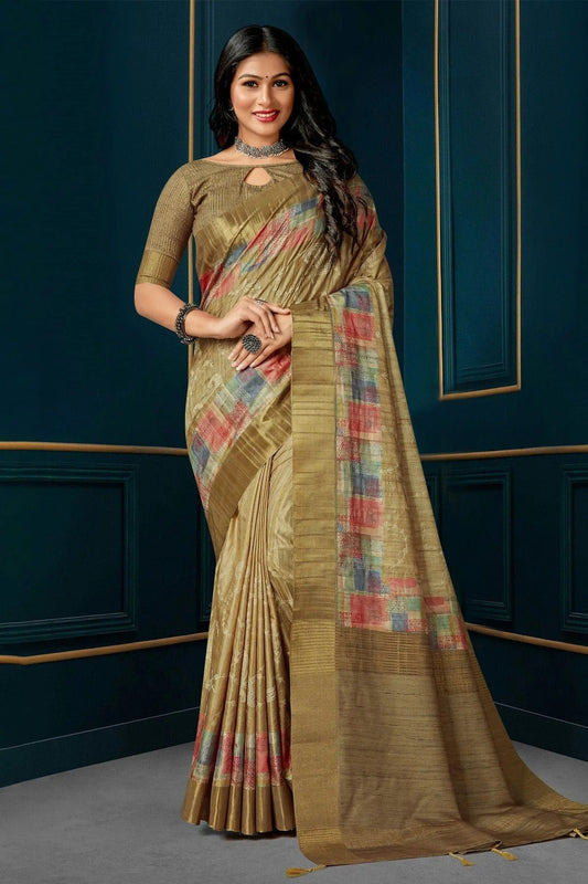 Pista Green Colour Kotha Silk Traditional Saree LC1121657
