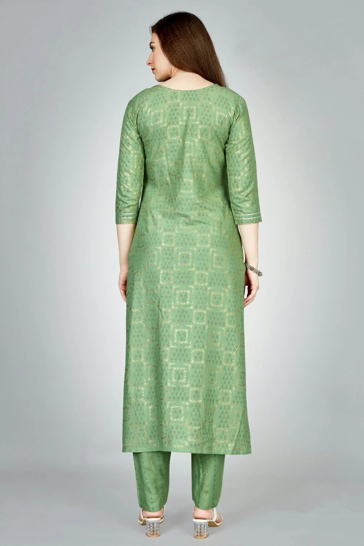 Pista Green Colour Rayon Kurta And Pant Set KR1111312 A