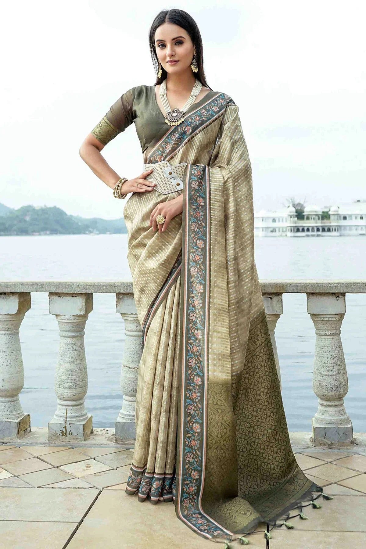 Pista Green Colour Soft Silk Designer Saree SD1113380