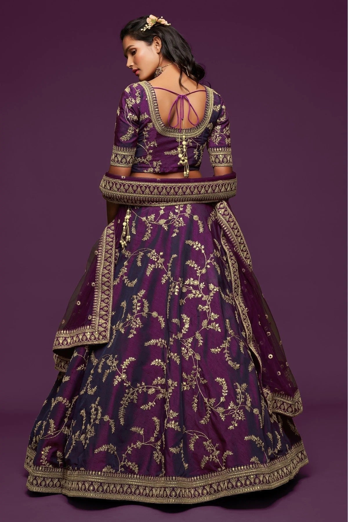 Purple Colour Art Silk Lehenga Choli LC1010105 A