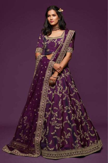 Purple Colour Art Silk Lehenga Choli LC1010105
