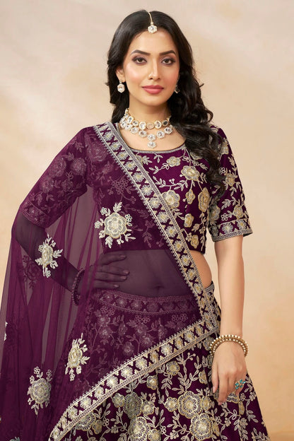 Purple Colour Art Silk Lehenga Choli LC1050634 B