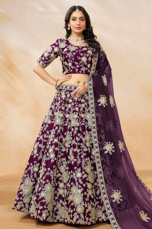 Purple Colour Art Silk Lehenga Choli LC1050634