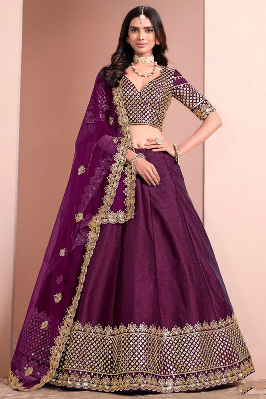 Purple Colour Art Silk Lehenga Choli LC1050692