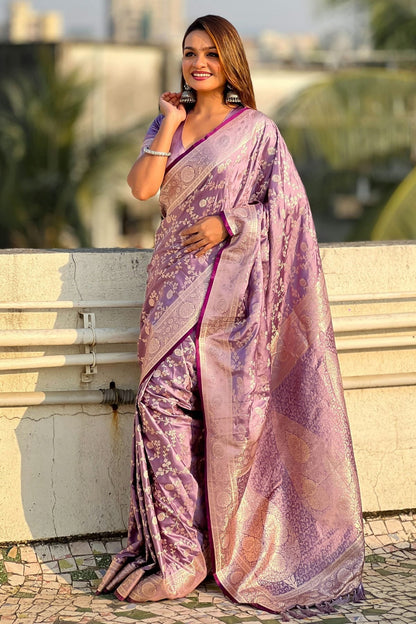 Purple Colour Banarasi Silk Traditional Saree SD1111699