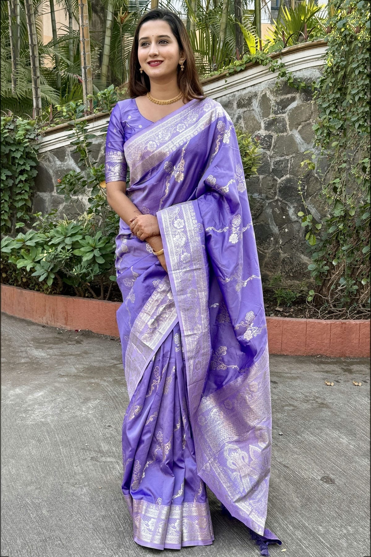 Purple Colour Banarasi Silk Traditional Saree SD1111937