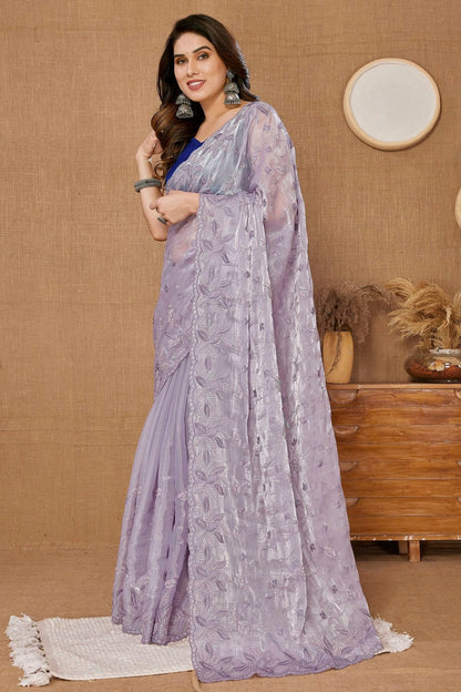 Purple Colour Burberry Saree SD1110415 A