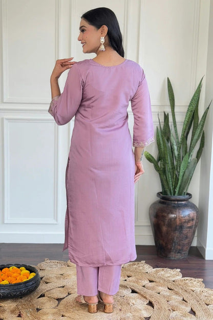 Purple Colour Chanderi Stitched Salwar Suit SS1111581 A