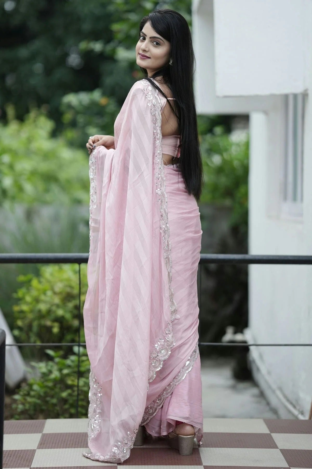 Purple Colour Chiffon Designer Saree SD1110974 A