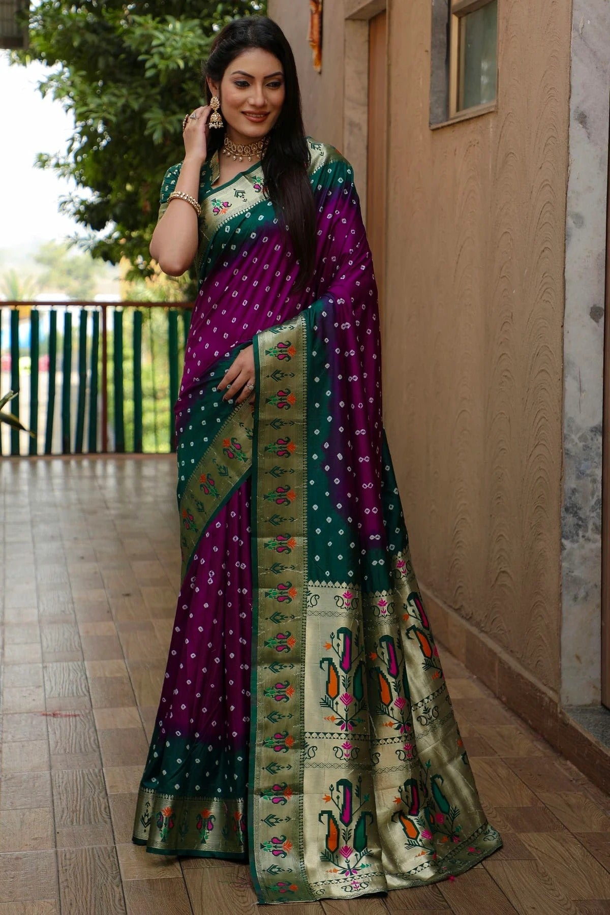 Purple Colour Dola Silk Paithani Saree SD1110906