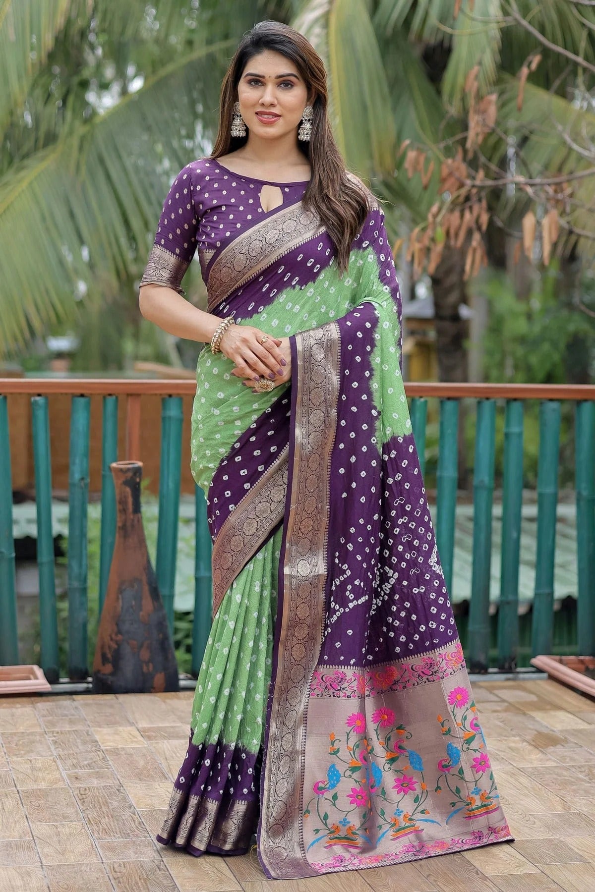 Purple Colour Dola Silk Paithani Saree SD1110924