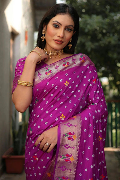 Purple Colour Dola Silk Paithani Saree SD1110940 A