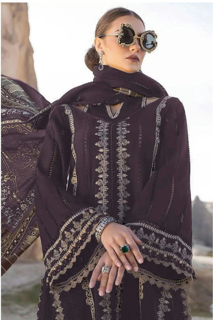Purple Colour Faux Georgette Pakistani Suit SM1140057 A
