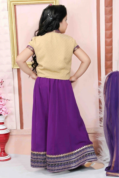 Purple Colour Faux Georgette Party Wear Lehenga Choli GW1070057 A