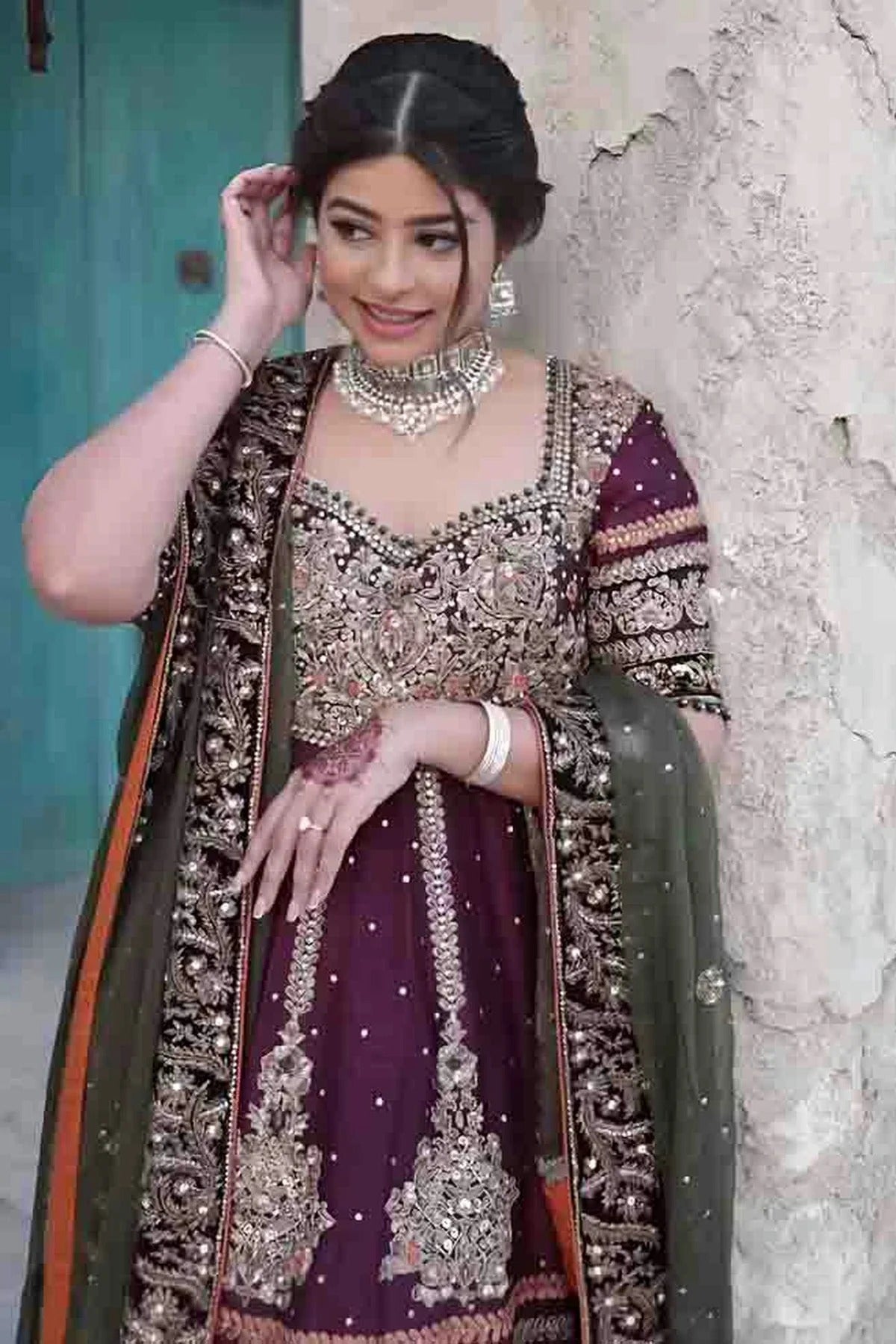 Purple Colour Faux Georgette Stitched Palazzo Pant Suit SS1140941 A