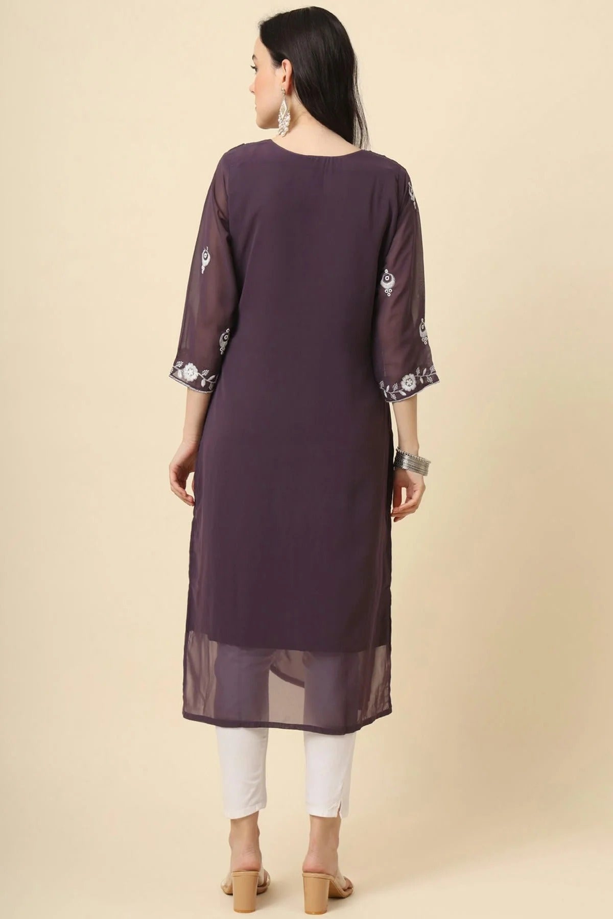 Purple Colour Georgette Kurti KR1111186 A