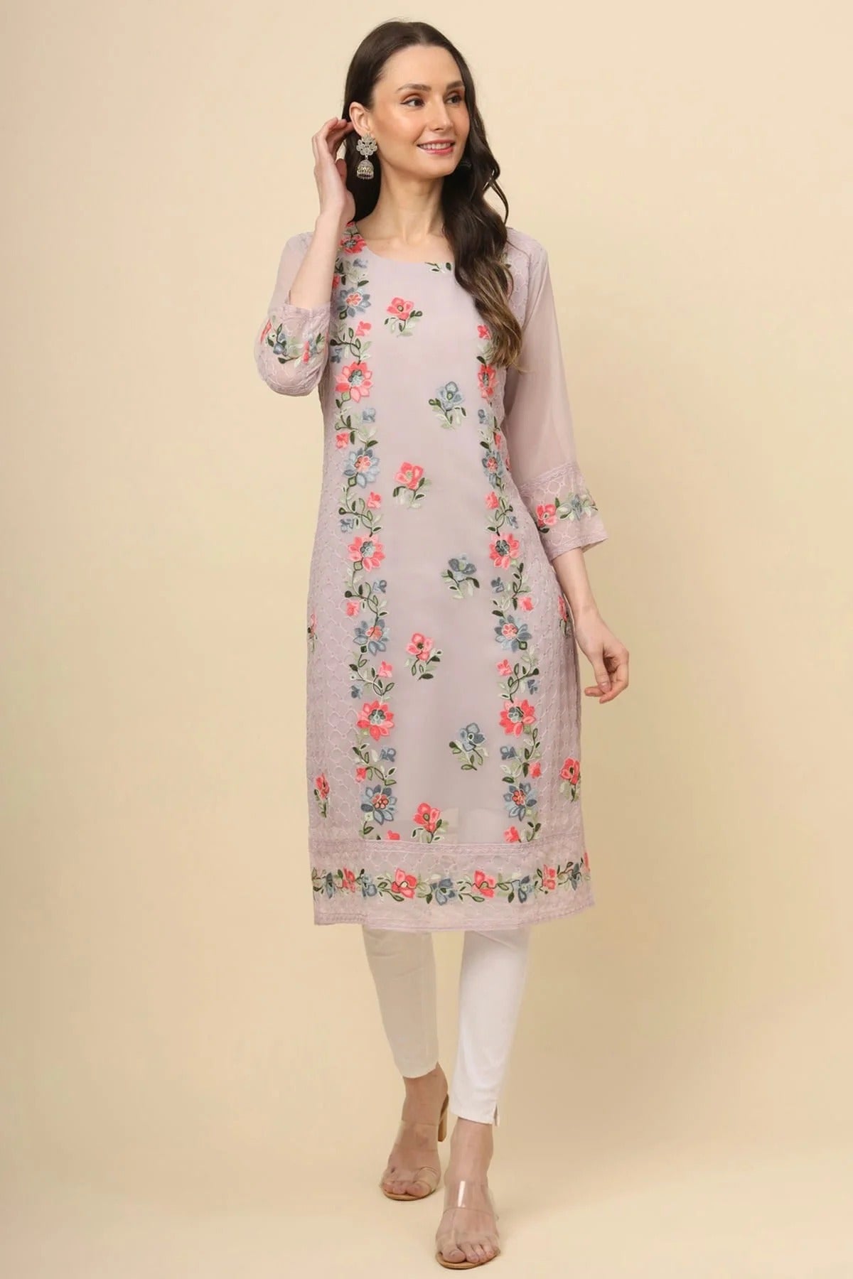 Purple Colour Georgette Kurti KR1111192
