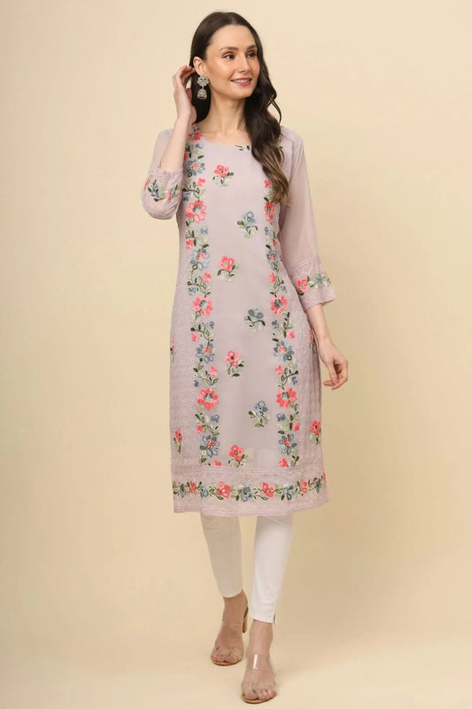 Purple Colour Georgette Kurti KR1111192