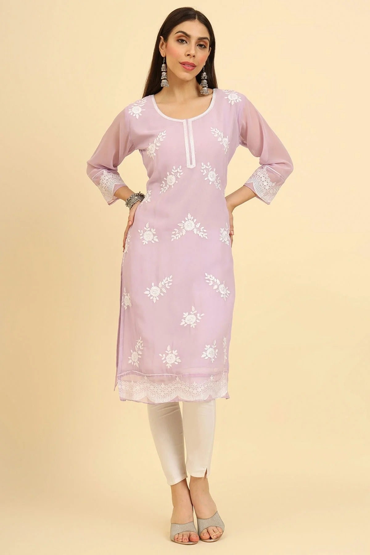 Purple Colour Georgette Kurti KR1111220