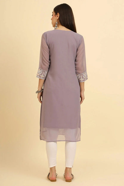 Purple Colour Georgette Kurti KR1111228 A