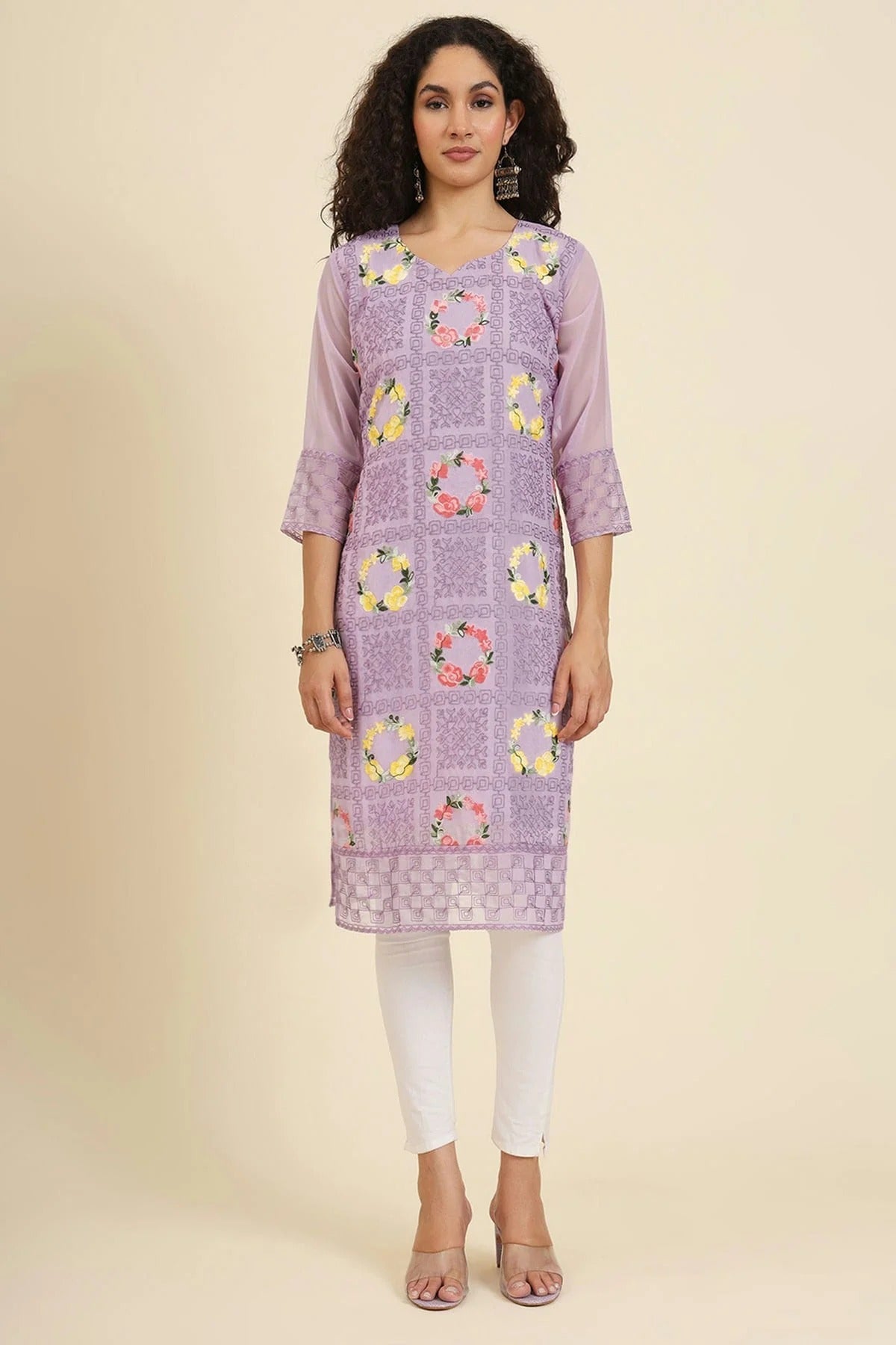Purple Colour Georgette Kurti KR1111238