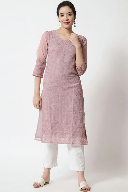 Purple Colour Georgette Kurti KR1111278