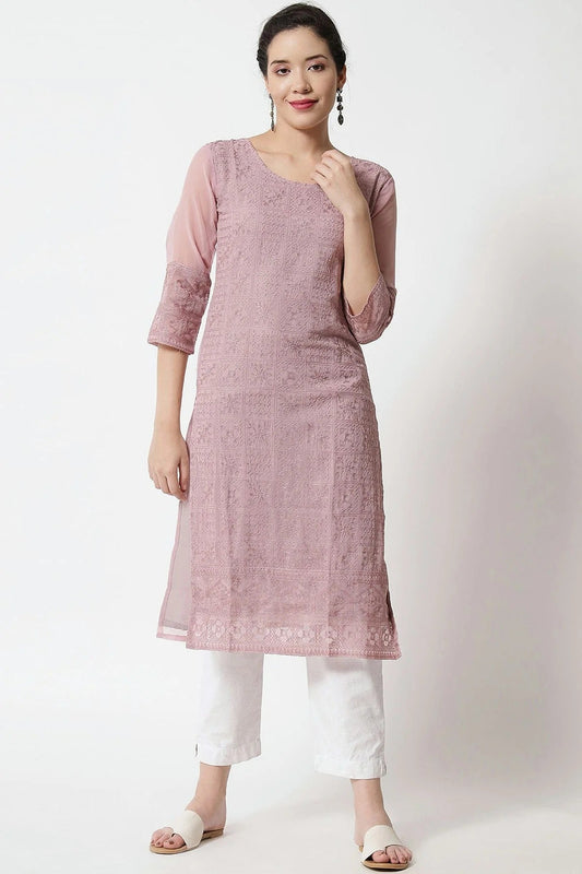 Purple Colour Georgette Kurti KR1111278
