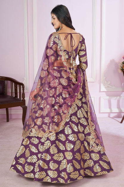 Purple Colour Georgette Lehenga Choli LC1010289 1
