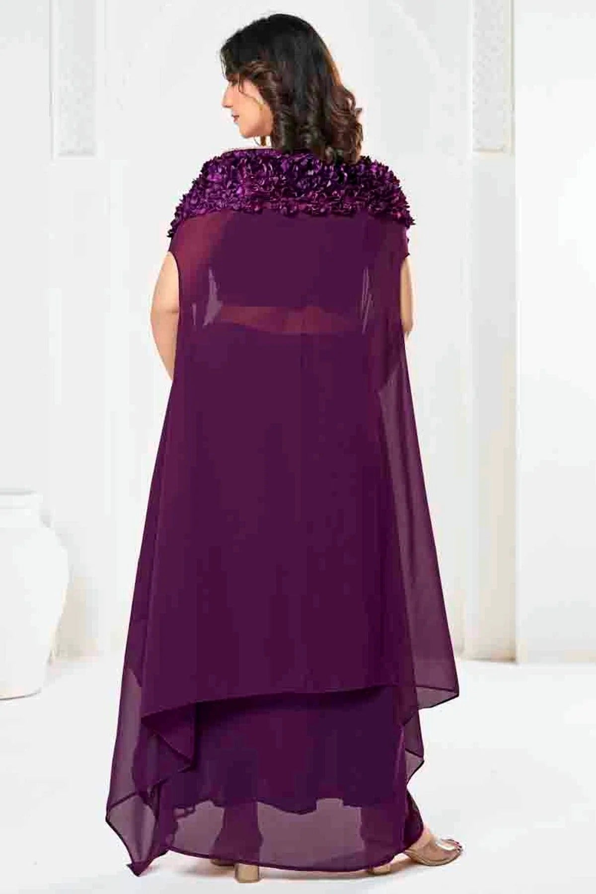 Purple Colour Georgette Semi Stitched Lehenga Choli LC1170088 B