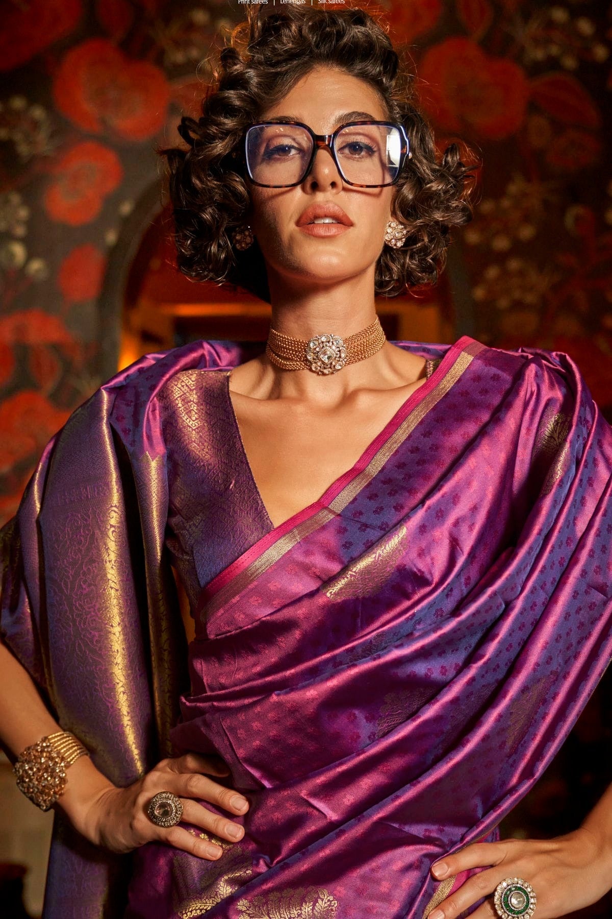 Purple Colour Handloom Weaving Silk Woven Work Saree SD1290077 A