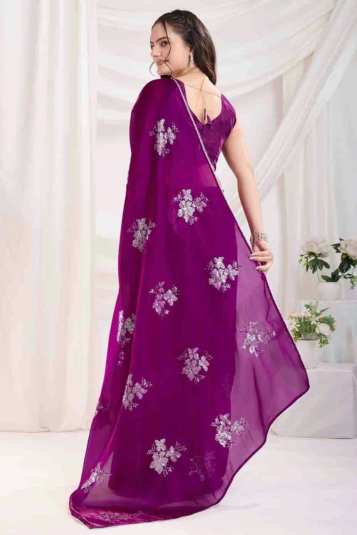 Purple Colour Jimmi Choo Designer Saree SD1112842 A