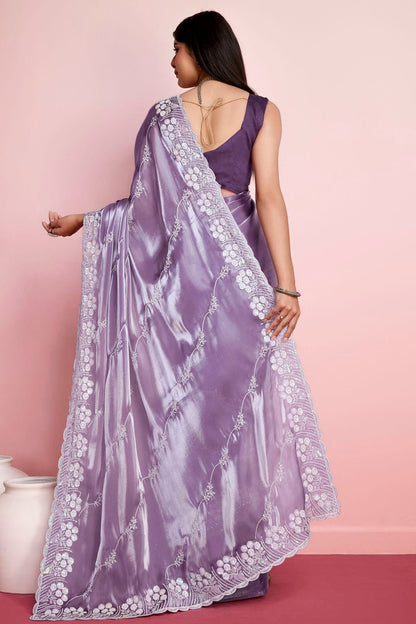 Purple Colour Jimmy Choo Saree SD1110455 A