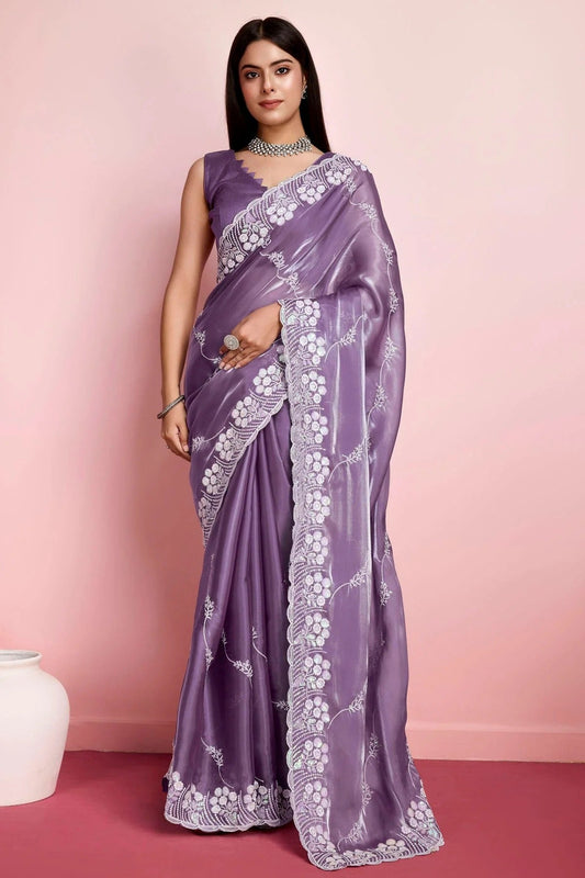 Purple Colour Jimmy Choo Saree SD1110455