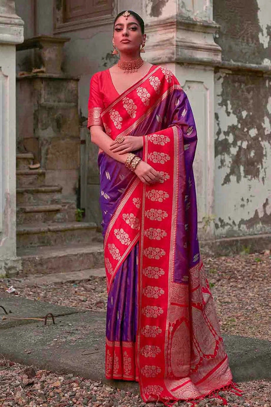 Purple Colour Kanchi Silk Traditional Saree SD1260057