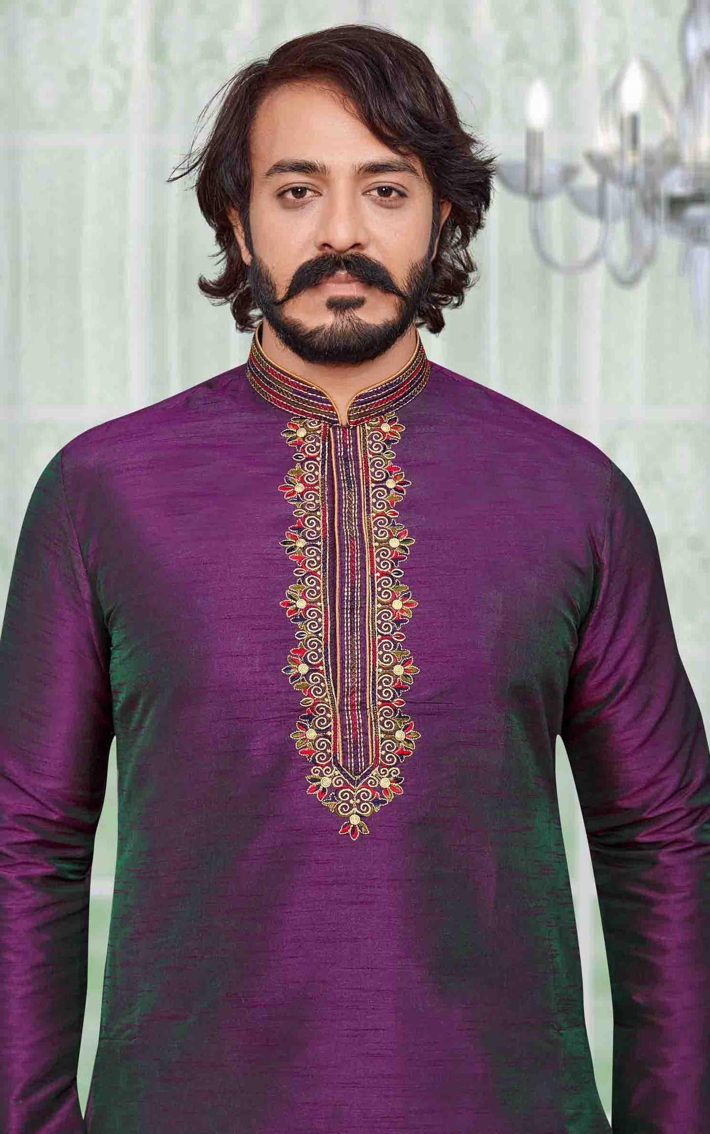 Purple Colour Kurta Pajama In Art Silk KP1210104 A