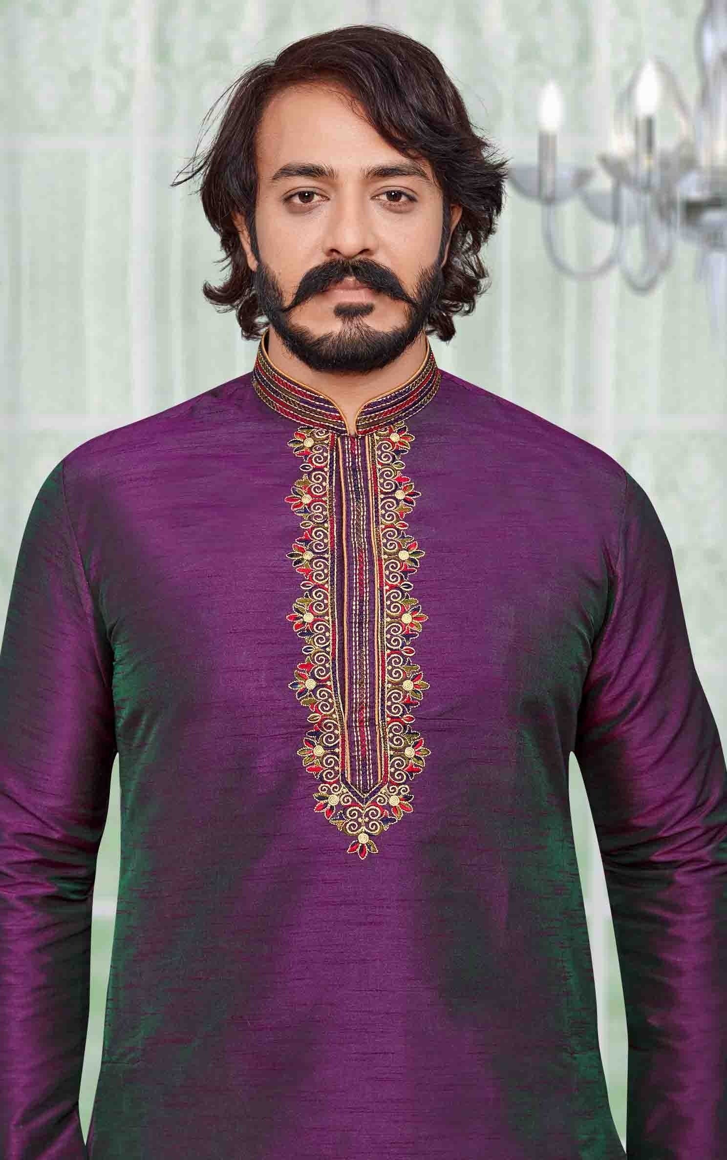 Purple Colour Kurta Pajama In Art Silk KP1210104 A
